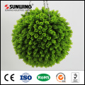 Custom lighted artificial topiary boxwood ball for mall decoration